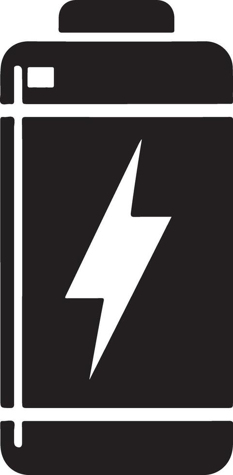 Charging the battery silhouette Image vector