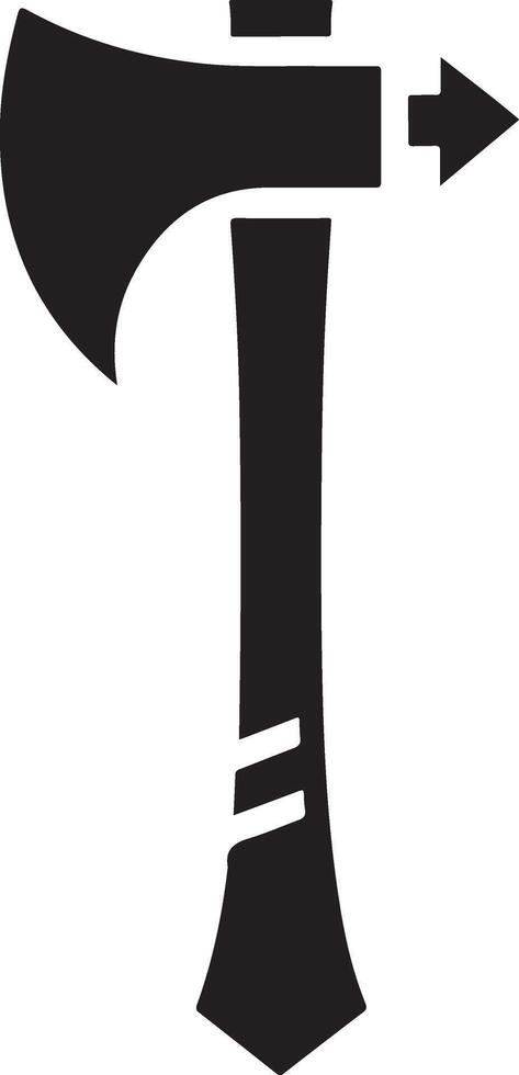 Cool Weapon Axe Silhouette Art Packs vector