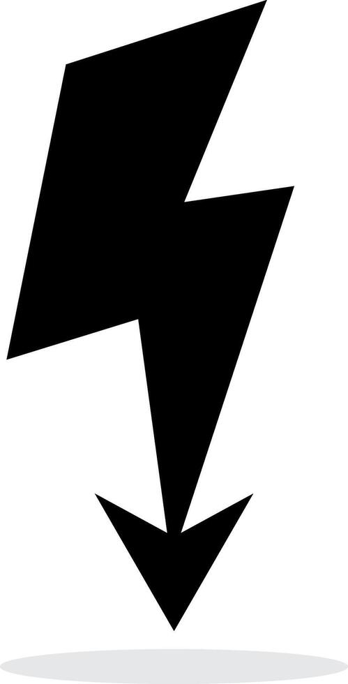 Black thunder bolt flash lightning icon design vector
