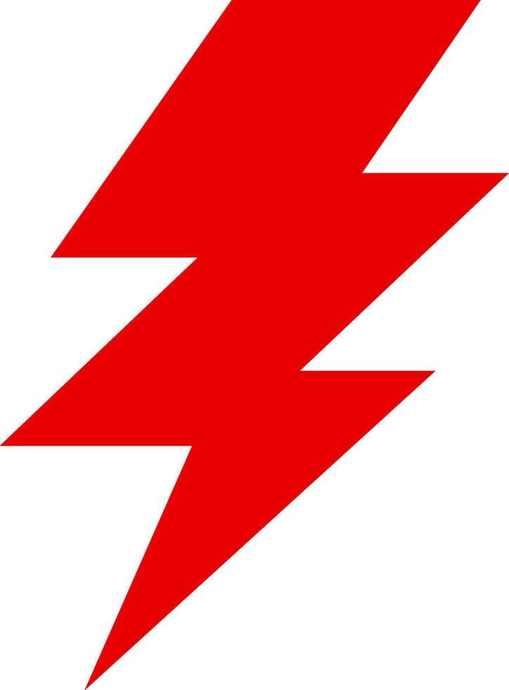 Red thunder flash bolt icon design illustration vector