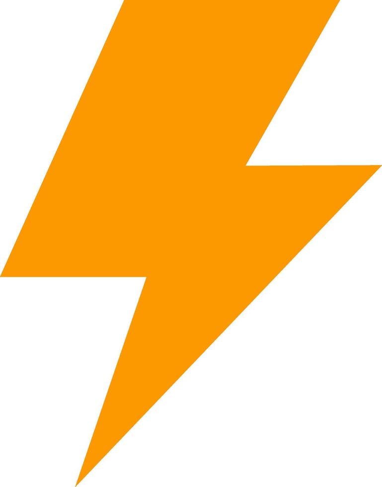 Thunder flash lightning icon sign symbol isolated on white design vector