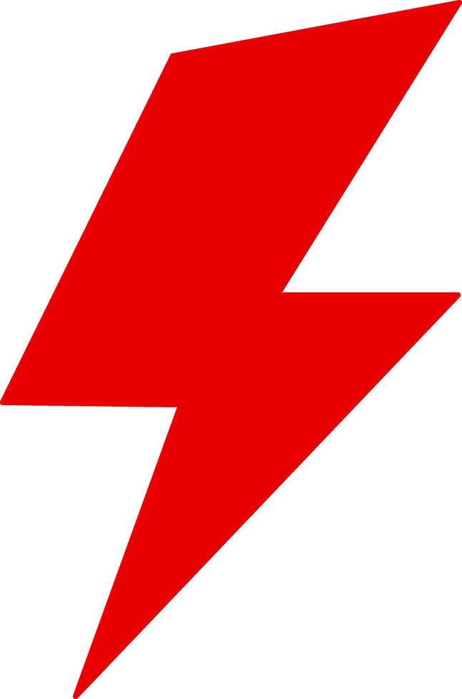 Illustration red flash thunder lightning bolt icon sign design vector
