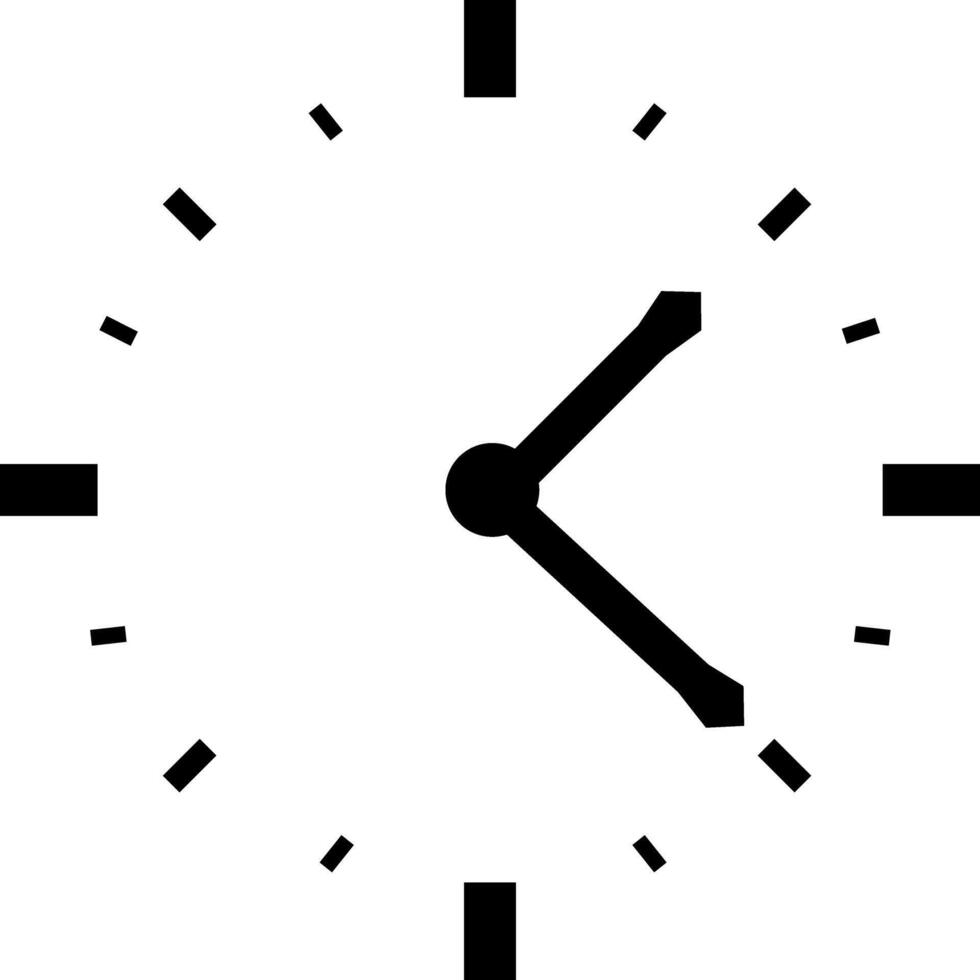 Simple wall clock time icon illustration design vector