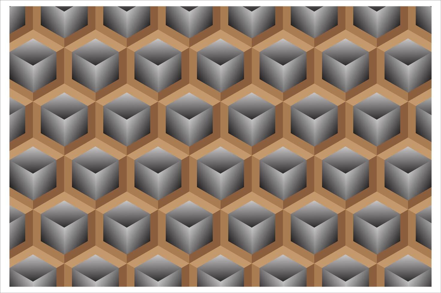 3D Hexagonal Pattern vector