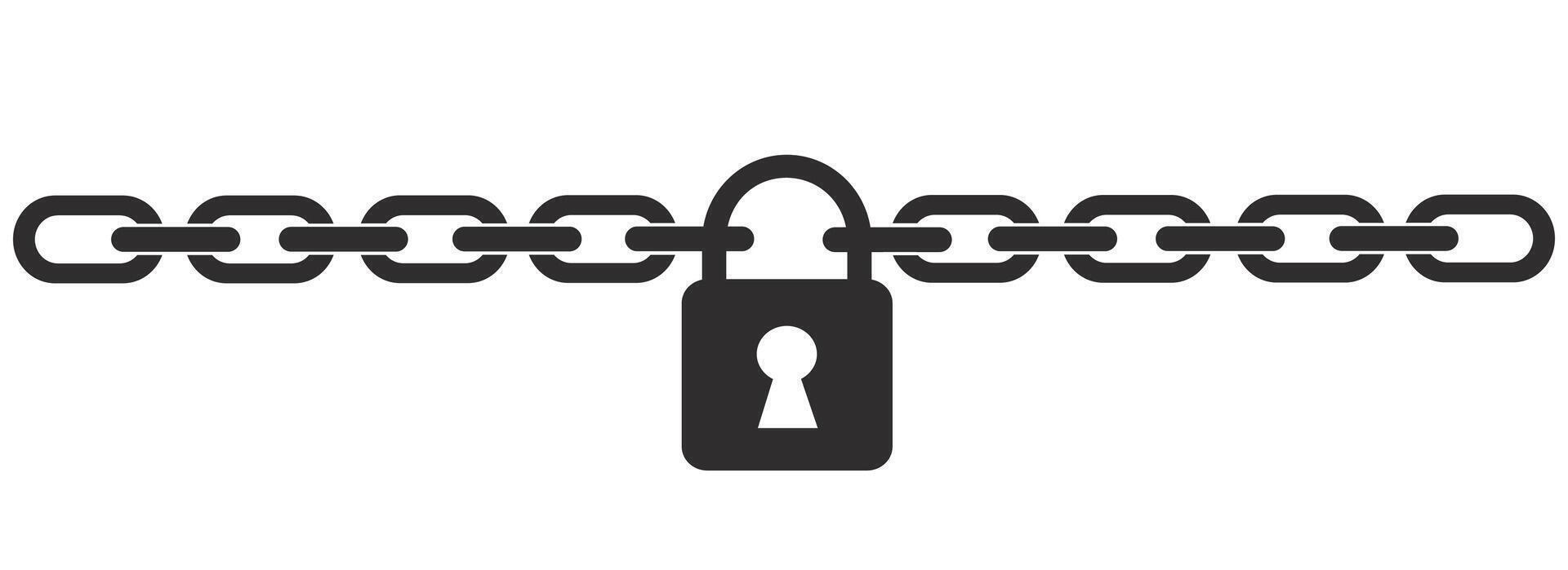 Padlock and chains vector