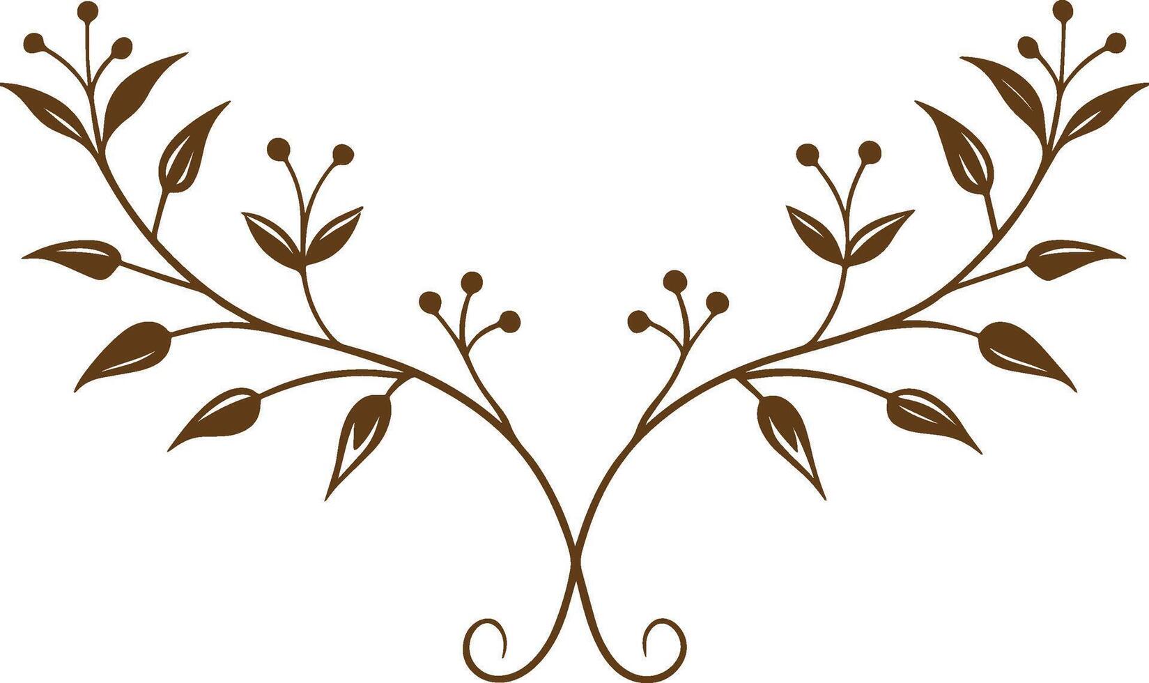 A branch with leaves and flowers on it vector