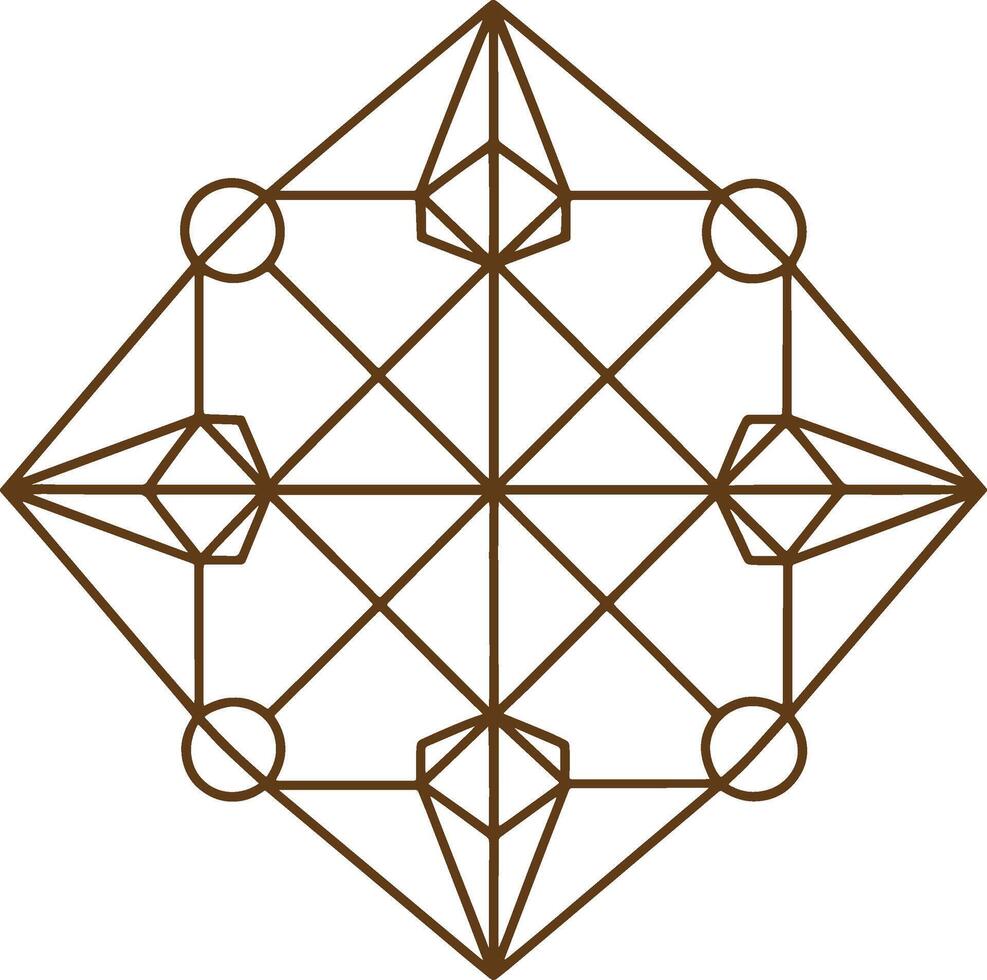 A geometric design with a star in the center vector
