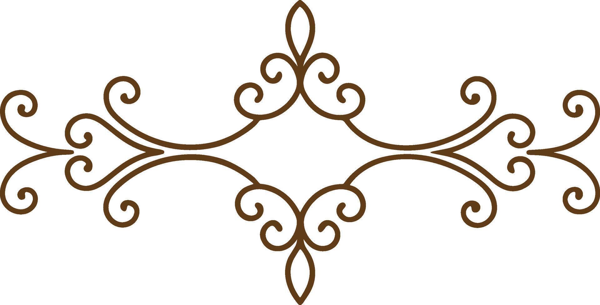 A decorative design with swirls and swirls vector