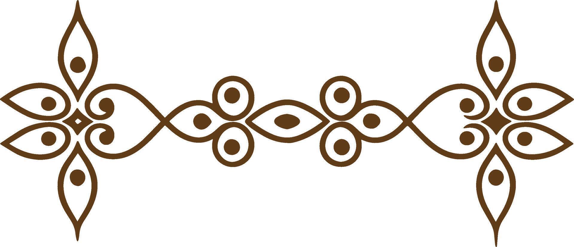 A brown and white design with a flower vector