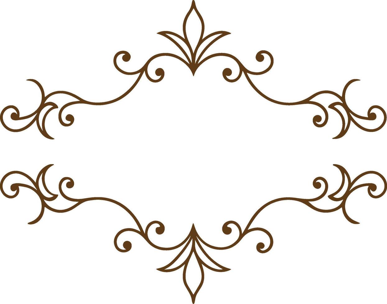Decorative frame with swirls vector