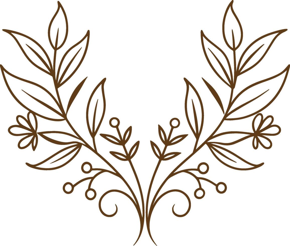 A floral design with leaves and flowers vector