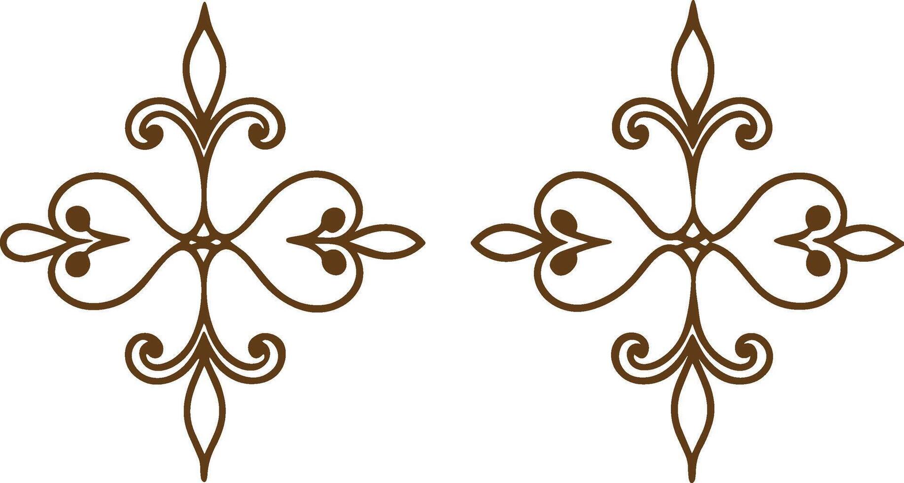 Two ornate designs on a white background vector