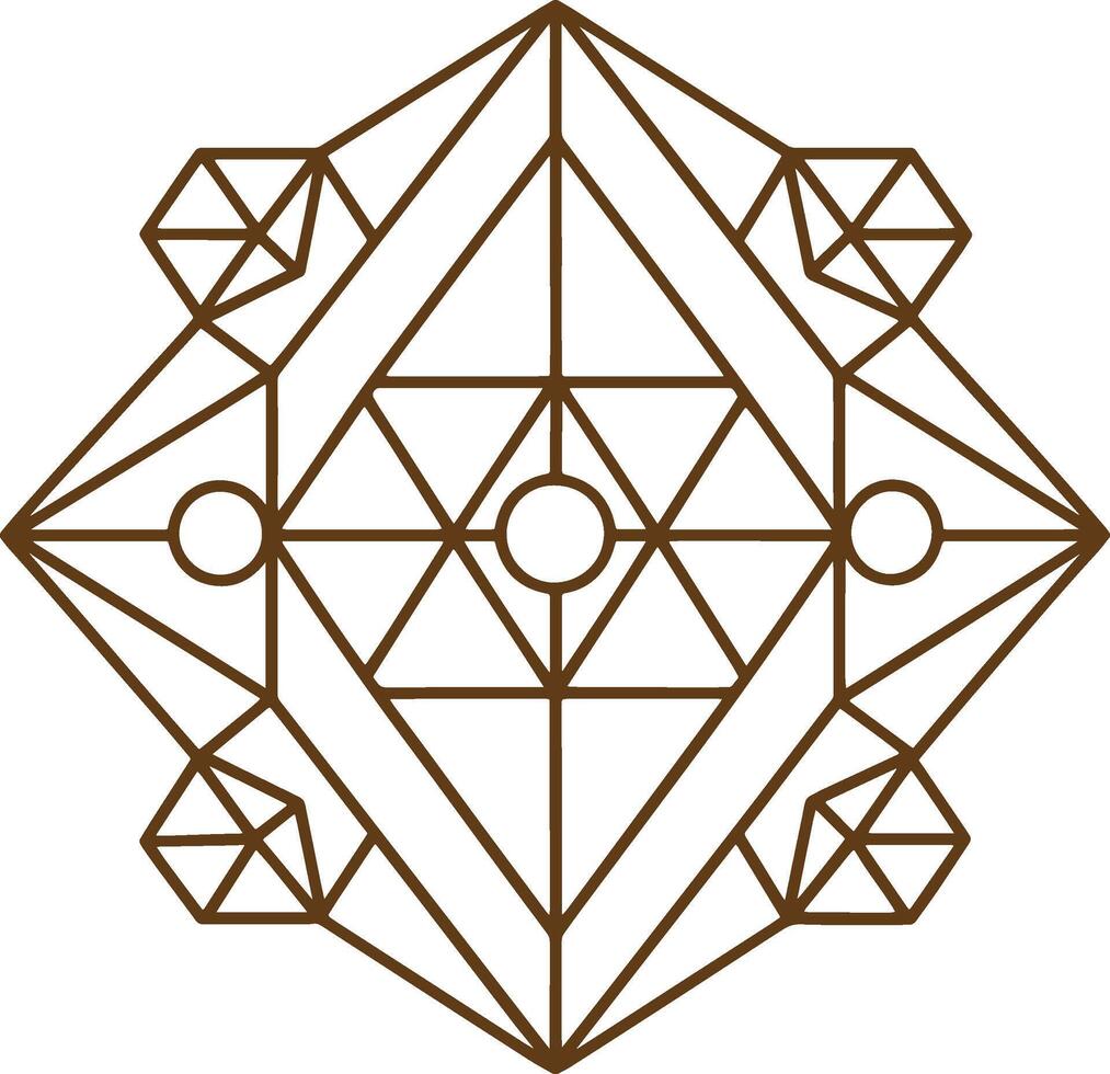 A geometric design with a star in the center vector