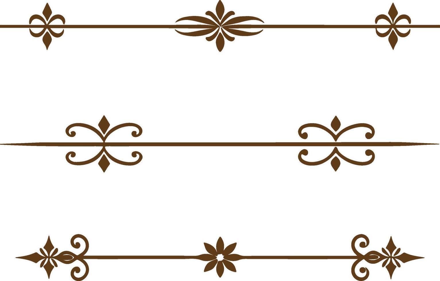 Decorative borders and lines vector
