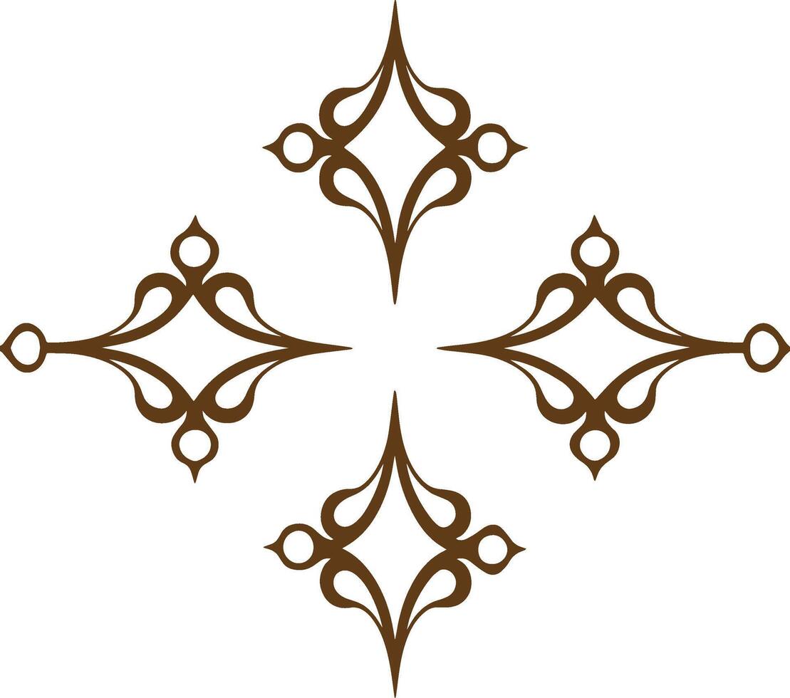 A decorative pattern in brown and white vector