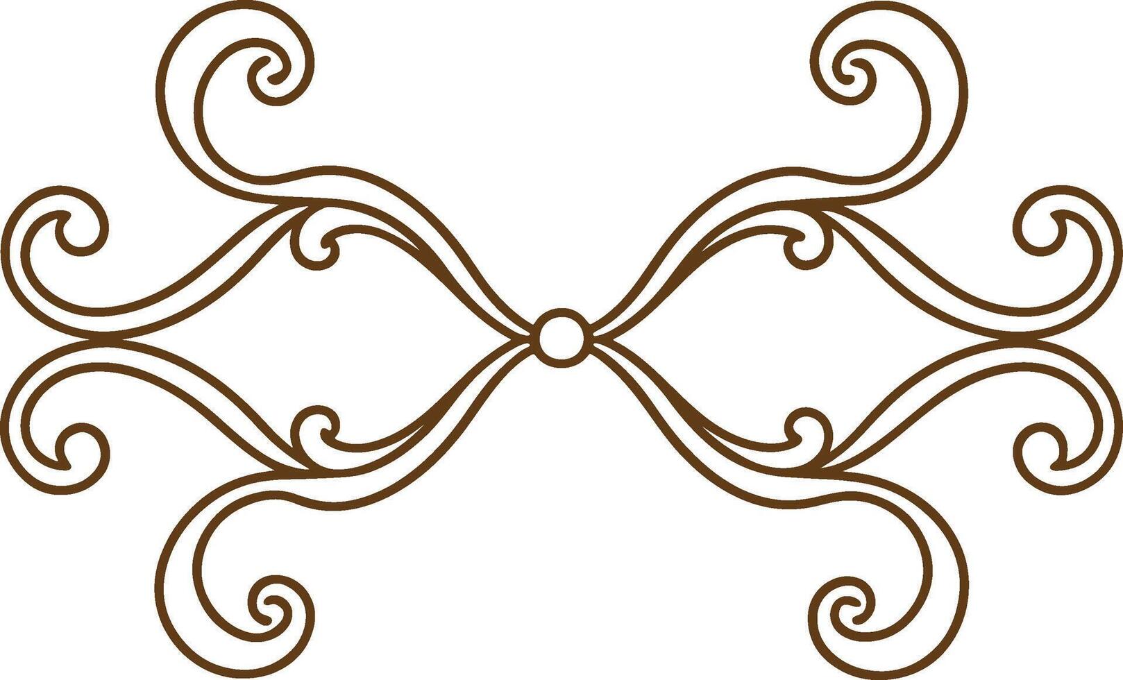 A brown and white swirl design vector