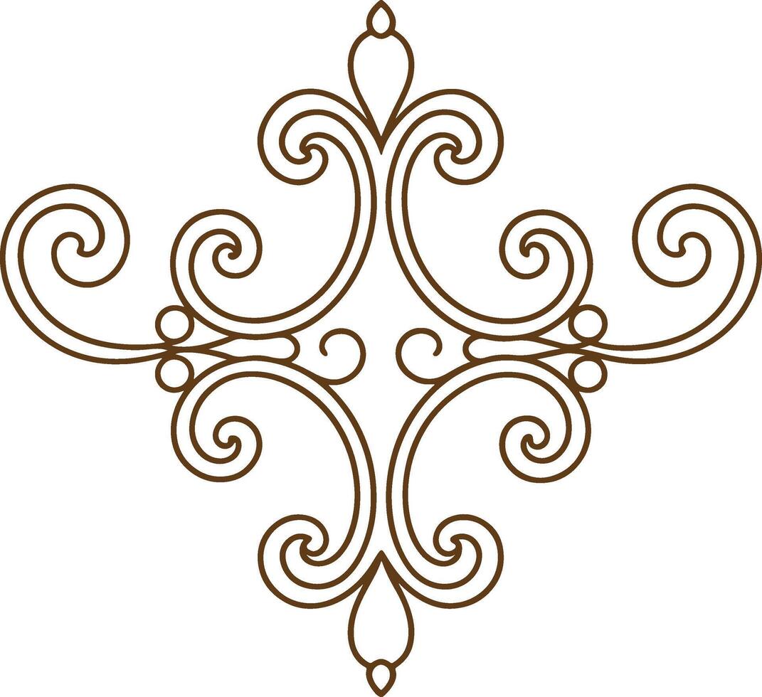 A decorative design with swirls and swirls vector