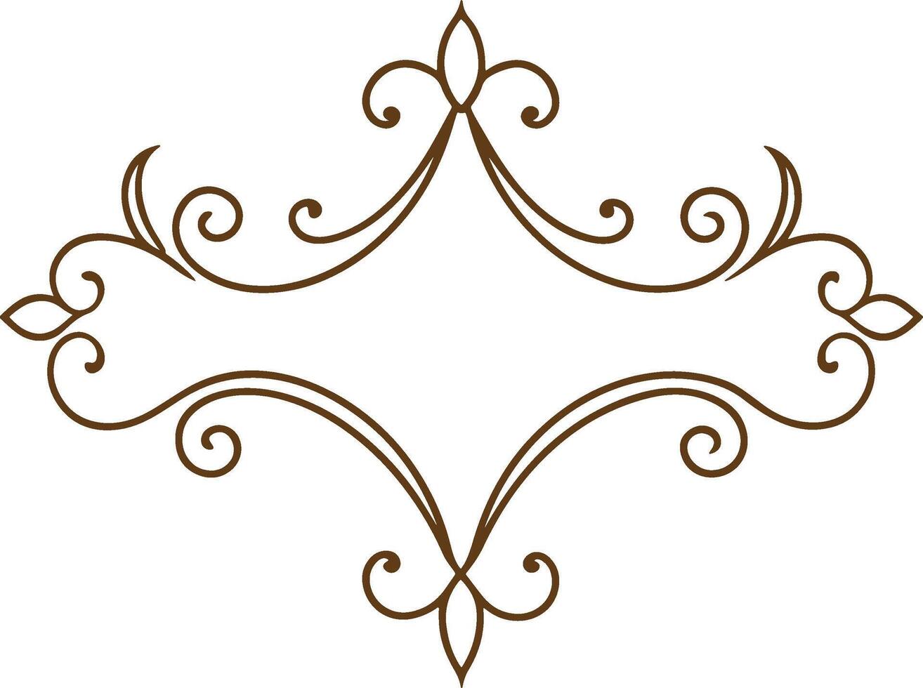 A decorative ornamental border with swirls vector