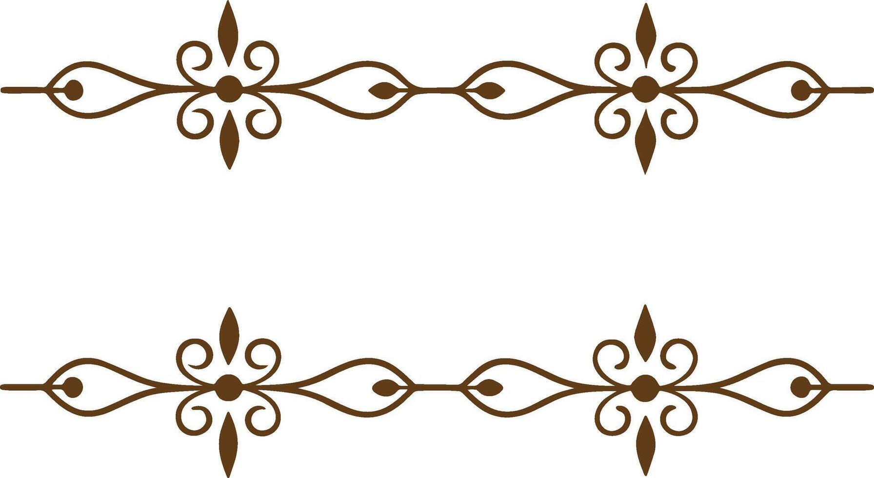 A decorative border with a brown design vector