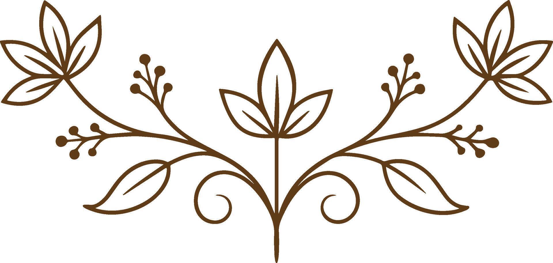 A floral design with leaves and flowers vector
