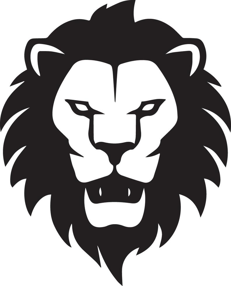 A ferocious lion head icon for graphics designing company vector