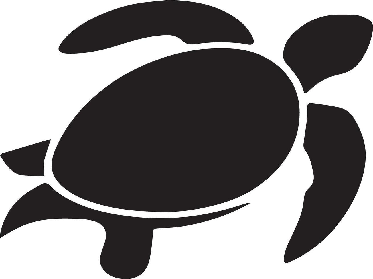 A sea turtle swimming icon, which is designed for various companies. The design is clean, stunning, and beautiful, making it ideal for logos, posters, t-shirts, and other graphic projects vector