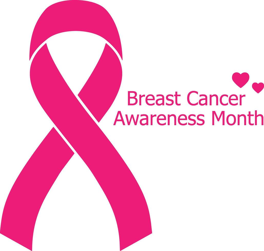A Breast Cancer Awareness Month design that is versatile, smooth, and clean, with an emotional touch, making it ideal for womens logos, posters, t-shirts, and more vector