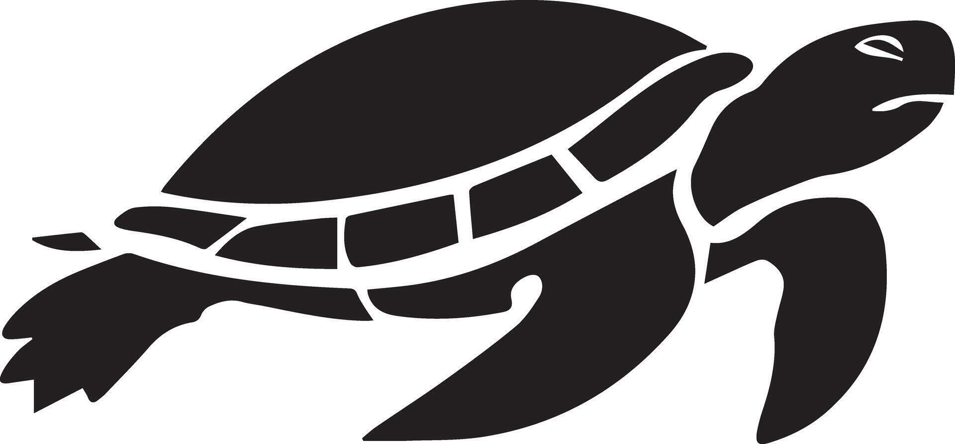 A sea turtle swimming icon, designed for various companies. The design is clean, stunning, and beautiful, making it ideal for logos, posters, t-shirts, and other graphic projects vector