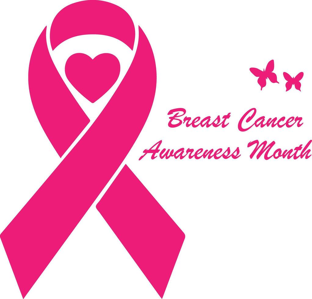 A Breast Cancer Awareness Month design that is versatile, smooth, and clean, with an emotional touch, making it ideal for womens logos, posters, t-shirts, and other designing vector