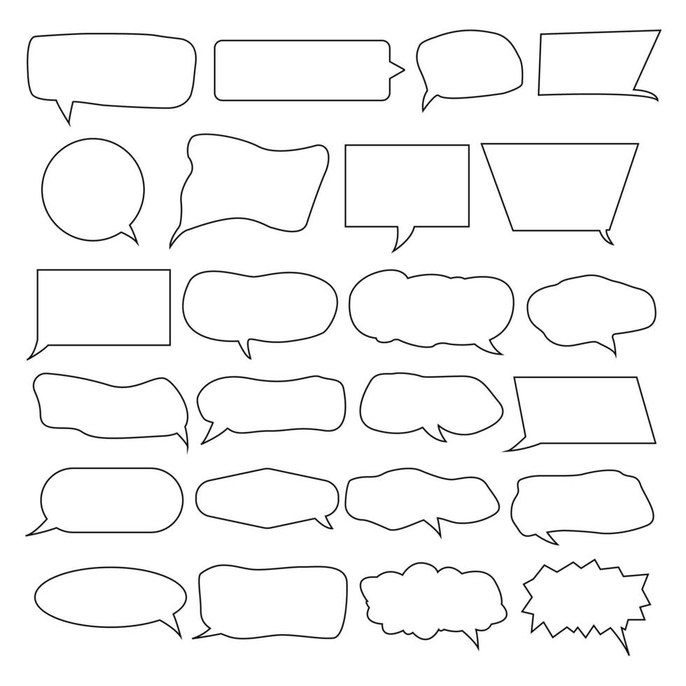 collection of comment template sketches vector