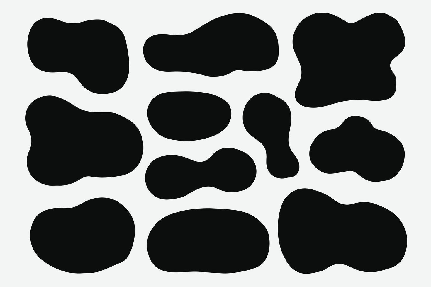 Abstract Organic Shapes, Set of Irregular Geometric Elements, Modern Design. vector