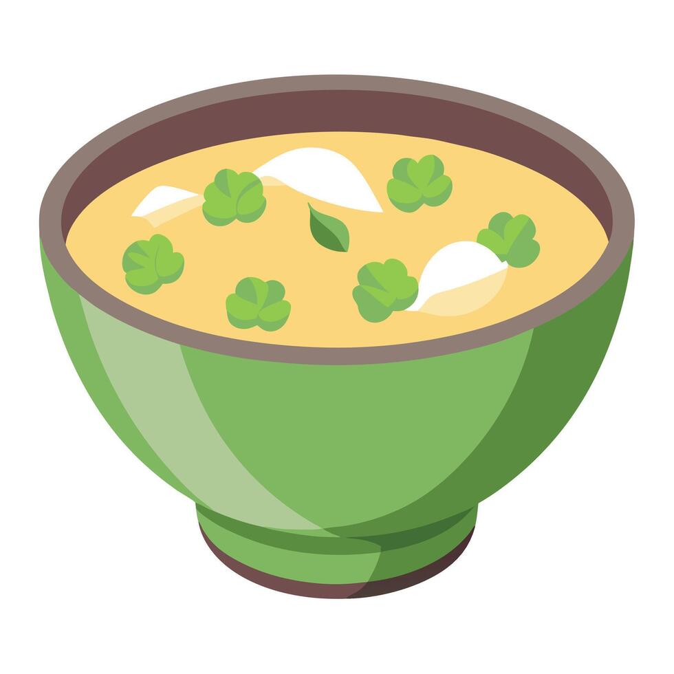 Cauliflower soup on transparent background vector