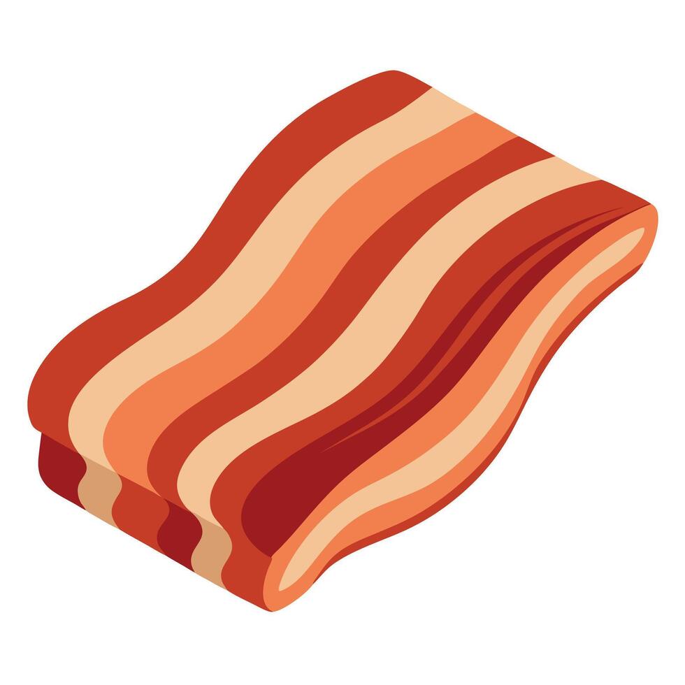 Close-up of Natural Sliced Bacon vector