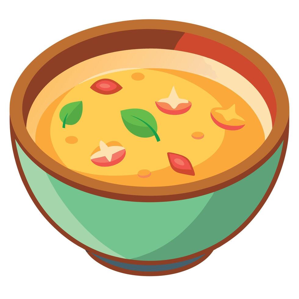 Cheesy bacon chowder with vegetables vector