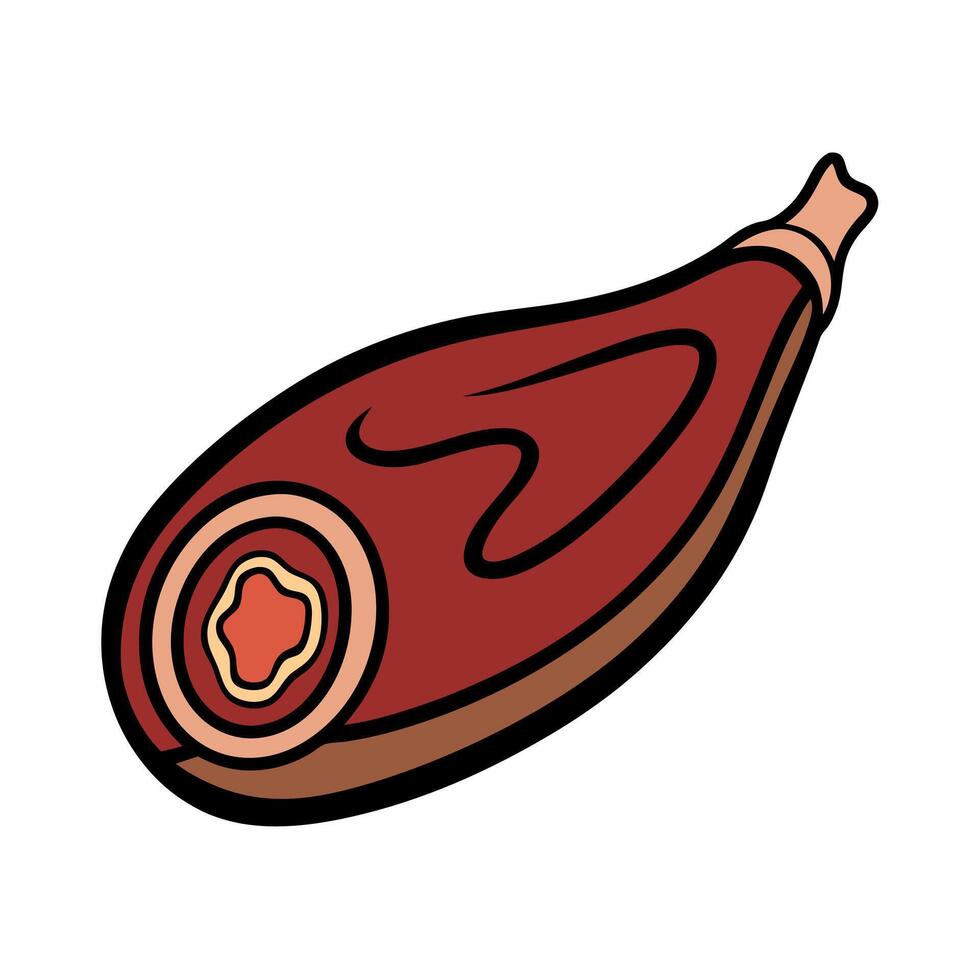 A meat is shown on a white background vector