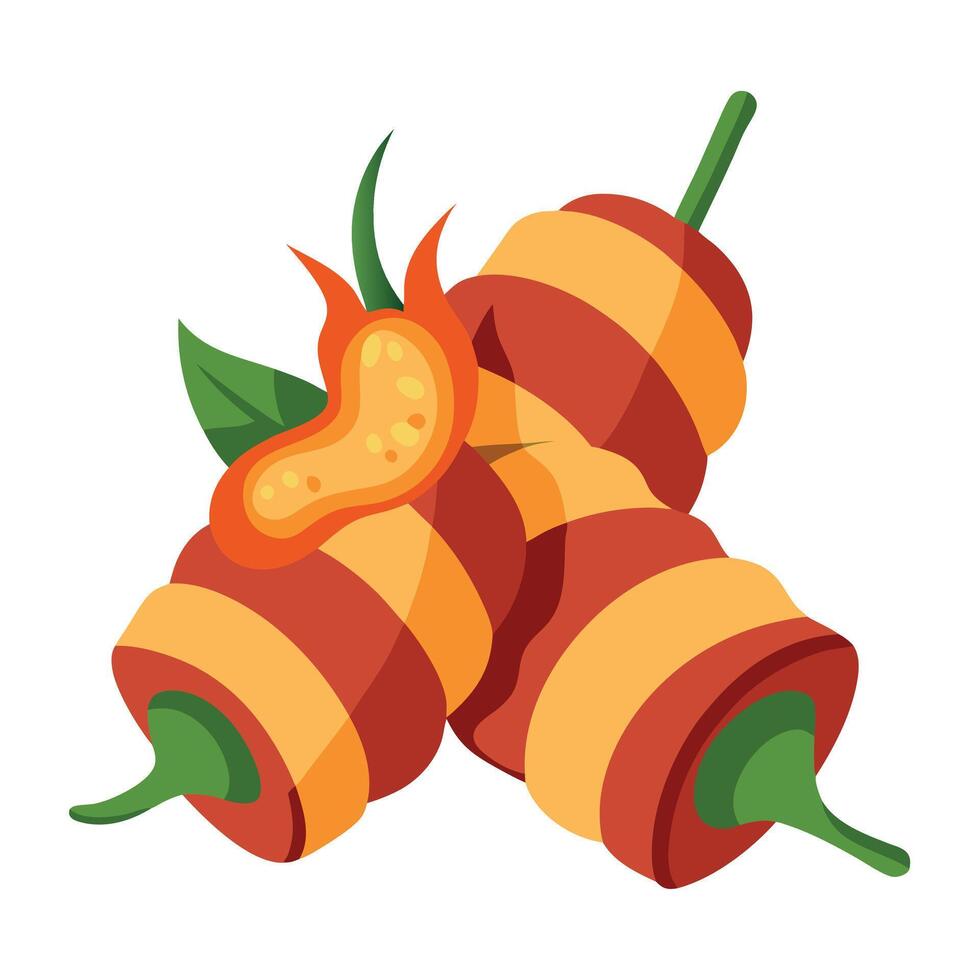 Bacon Wrapped Jalapeno Poppers vector