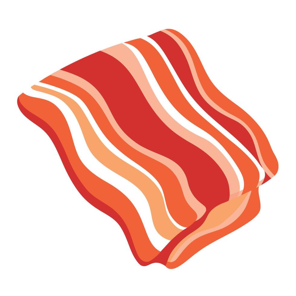 Bacon meticulously chopped and beautifully marbled vector