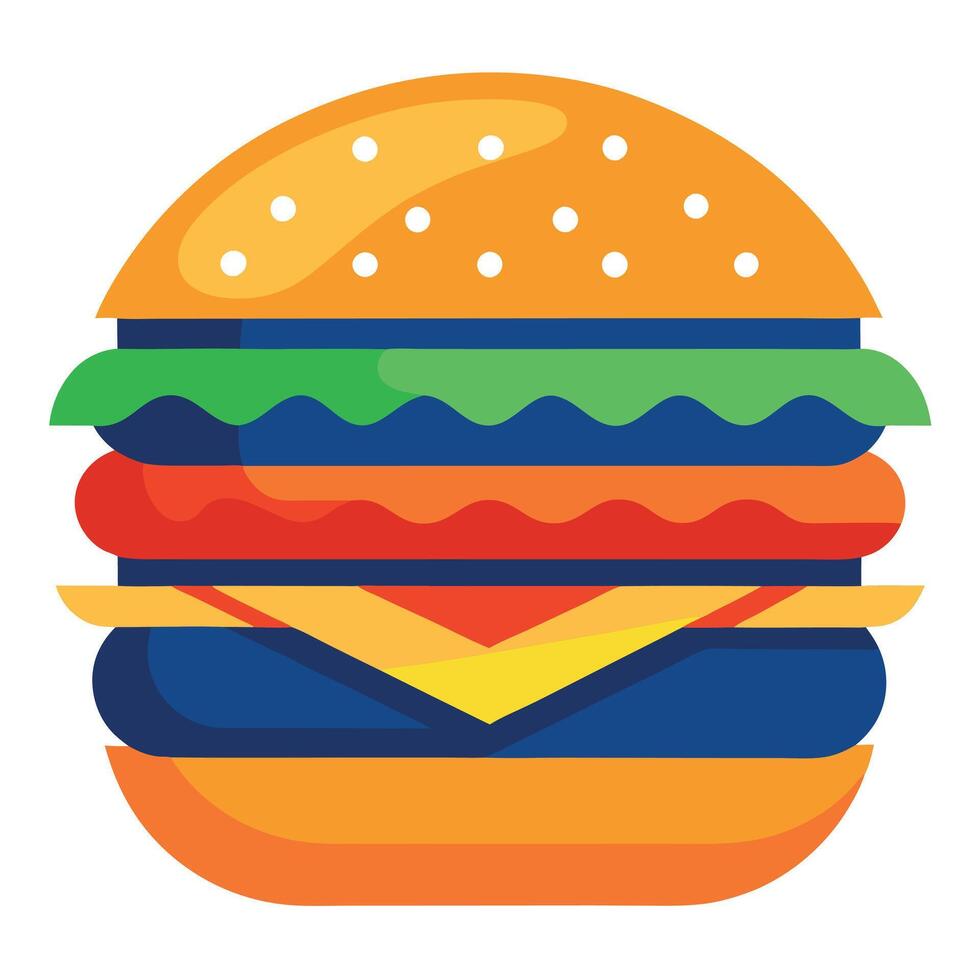 Burger. fast food. created with technology vector