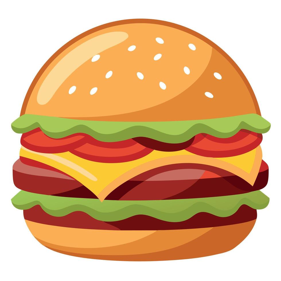 Gourmet Bacon Cheeseburger vector