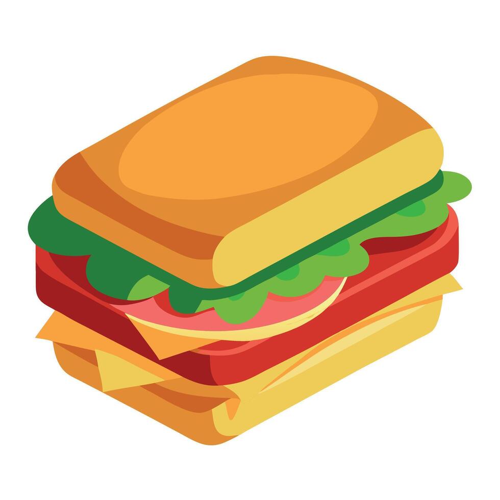 A close up of a sandwich vector