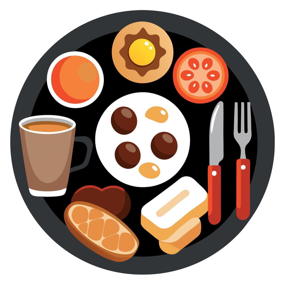 Classic English Breakfast vector