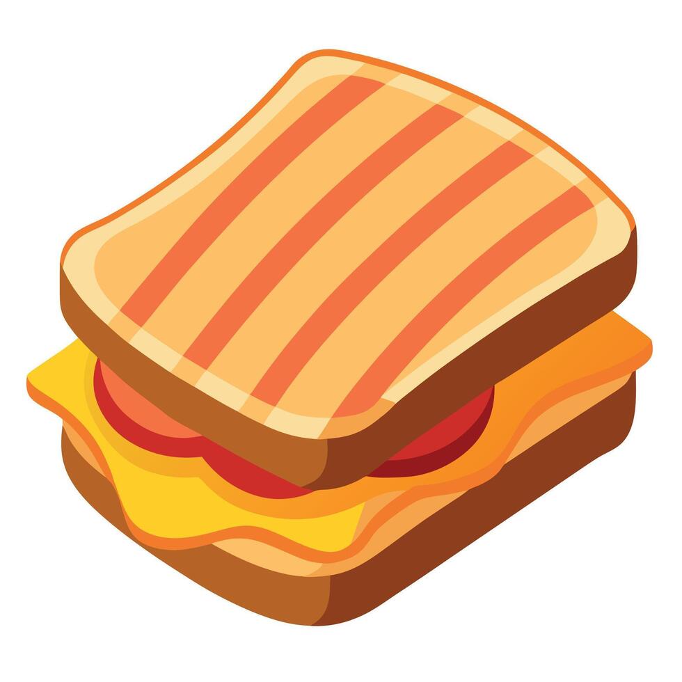 Grilled Bacon Sandwich vector
