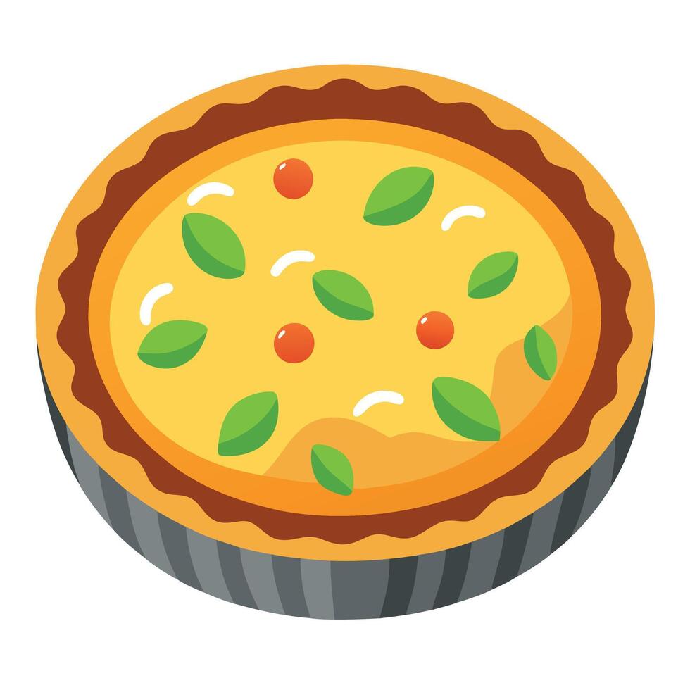 French Quiche Lorraine vector