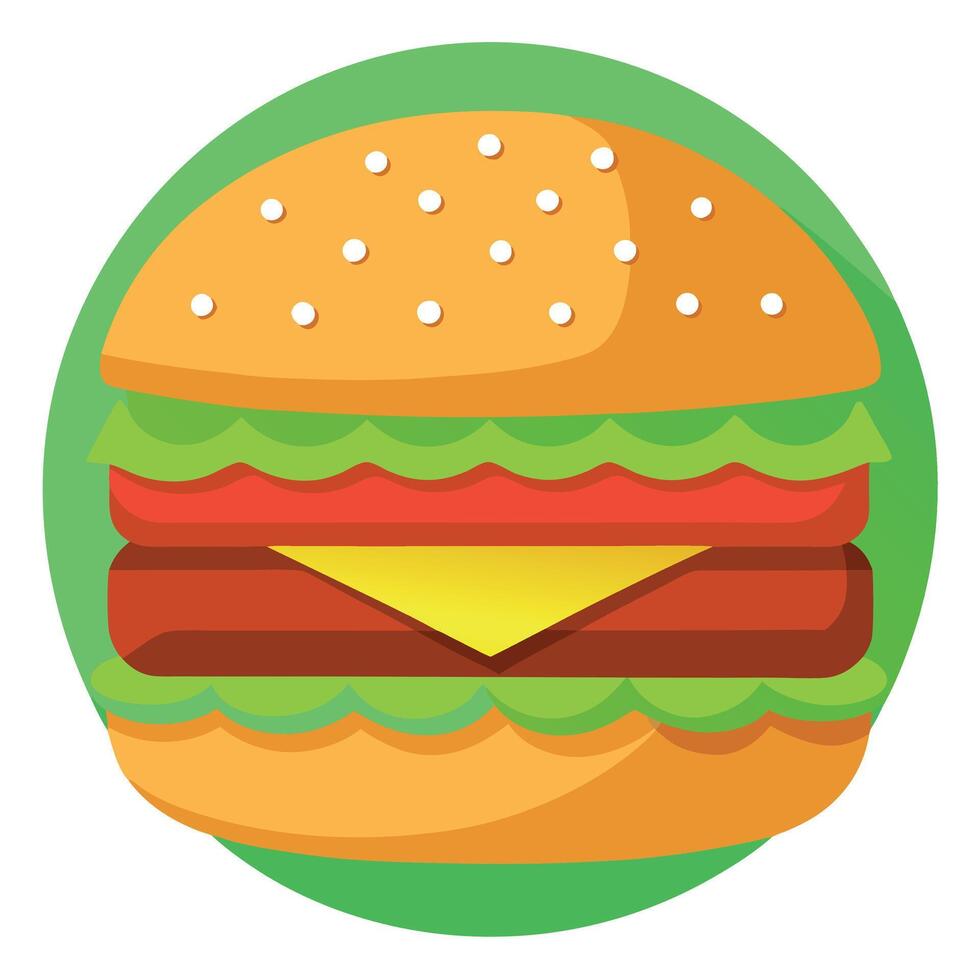 Burger with background vector