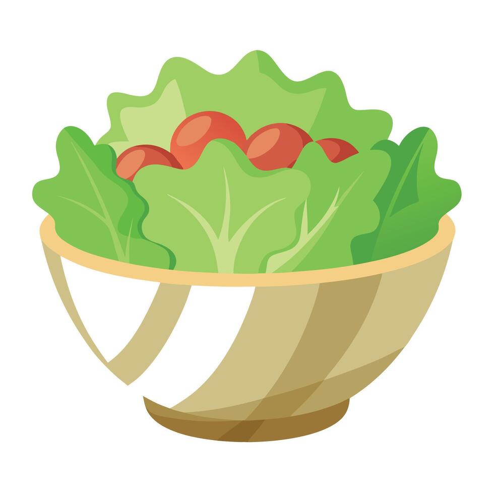 Caesar salad isolated on white background vector