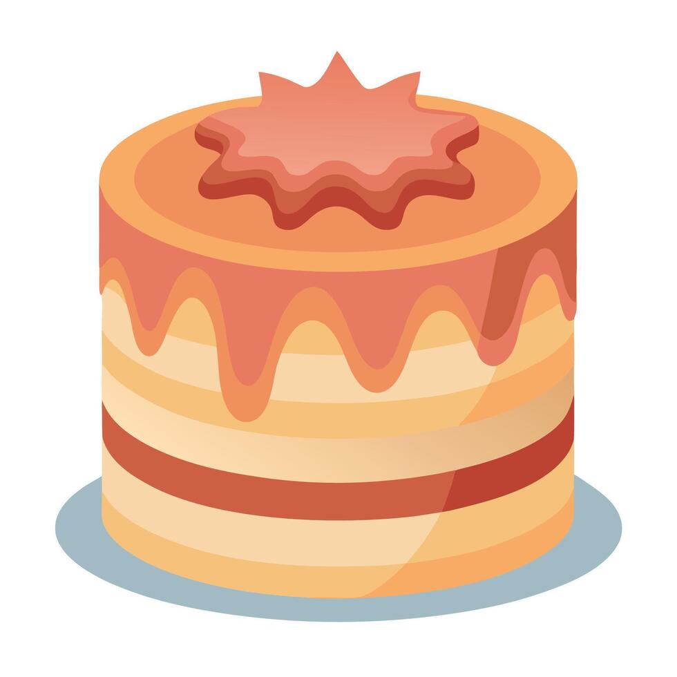 A single perfectly frosted maple bacon cak background vector