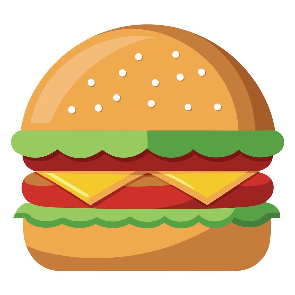 Burger on isolate transparency background. vector