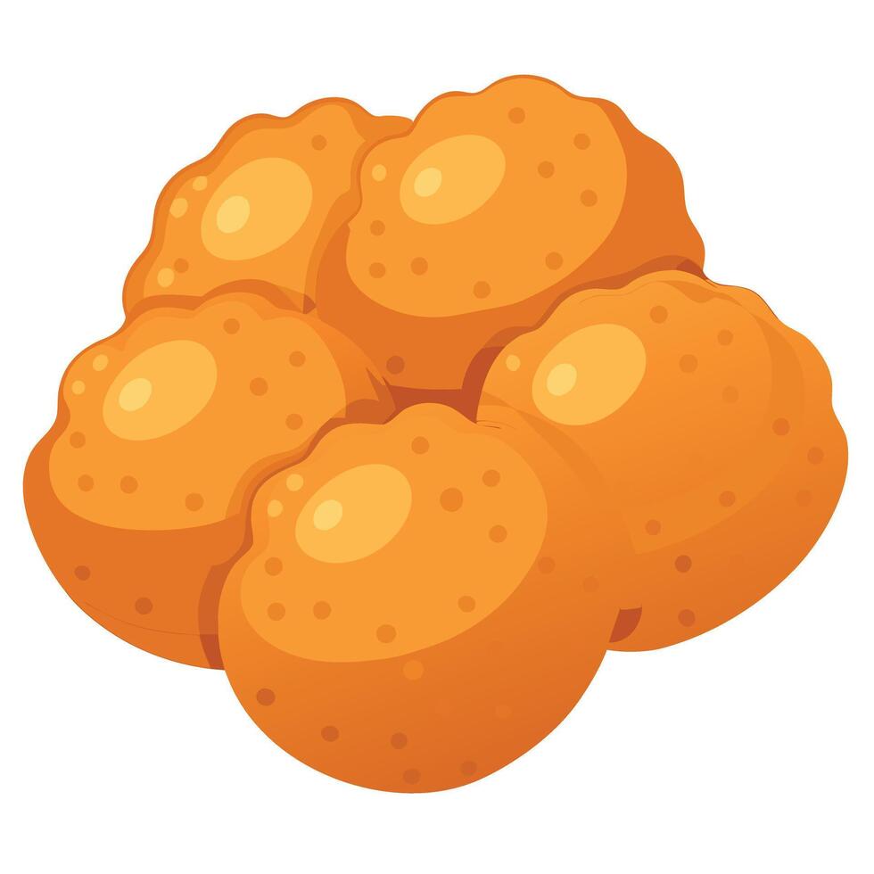 Homemade breaded croquettes isolated on white vector