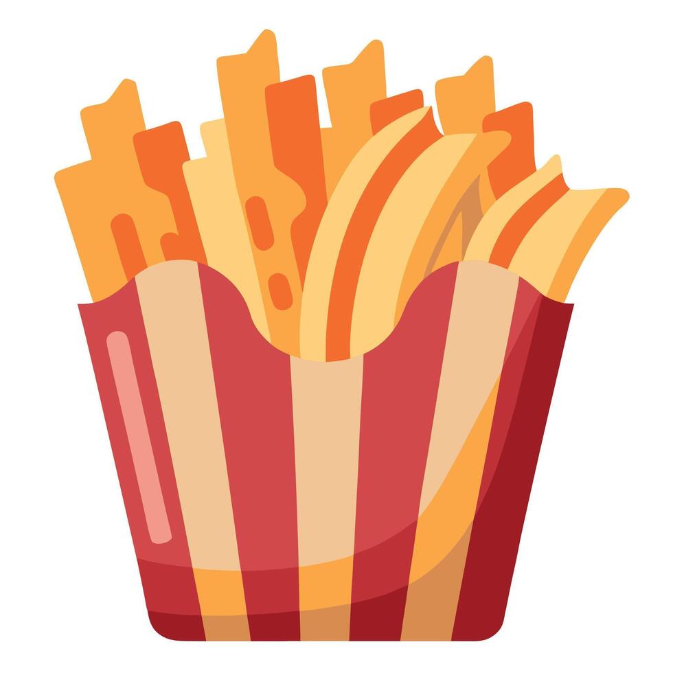 Crispy Bacon and Cheese Fries. vector