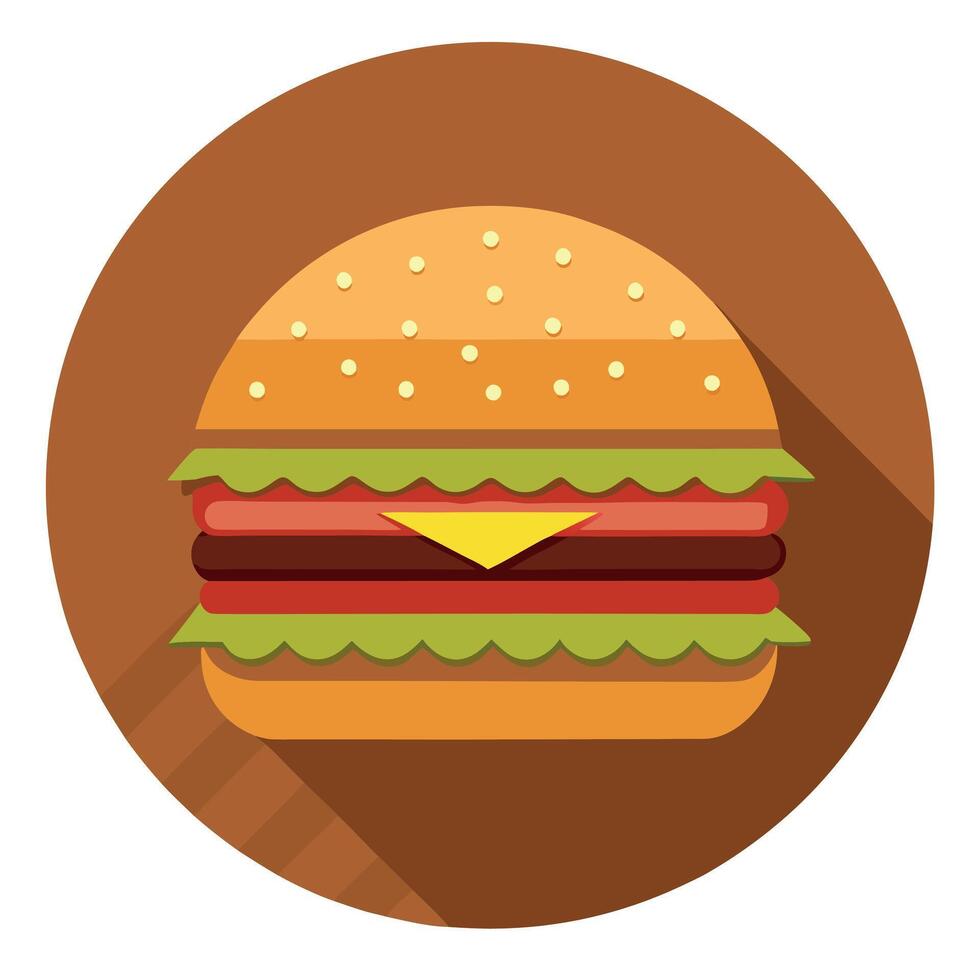 Hamburger on a wooden background vector